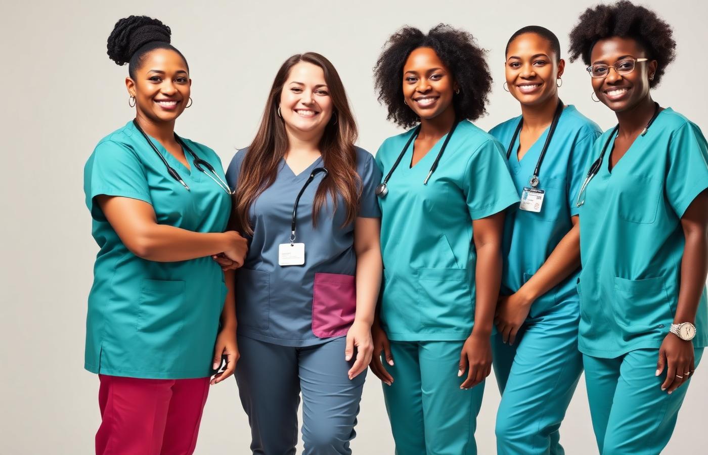 HomeCare caregiver team standing together